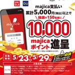 ユニクロ感謝祭　majicaアプリエントリー＆ご利用で majica ポイントが当たる。